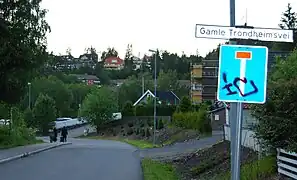 Blick vom Gamle Trondheimsvei in die Ospelia