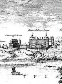 Jerzy Ossolińskis Palais in Warschau (links)
