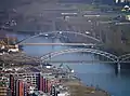 Hinter der Deutschherrnbrücke, vom MainTower aus, März 2013