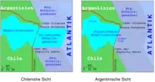 Zwei Definitionen der Ostmündung der Magellanstraße