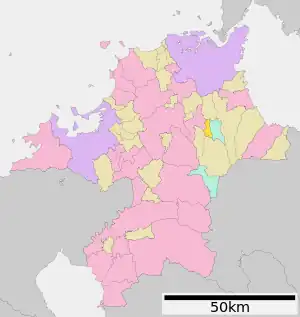 Lage Ōtōs in der Präfektur