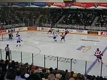 Die Ottawa 67’s im Spiel gegen die Sudbury Wolves