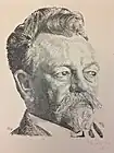 Otto Greiner: Porträt Arthur Haferkorn, Lithographie