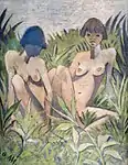 Zwei Mädchen im Schilf, um 1926