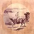 6) Die Heimkehr auf dem Rücken des Ochsen [d.&nbsp;h., das Ego wurde gezähmt]