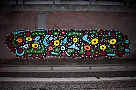 Wandgemälde von OZ an den Elbbrücken in Rothenburgsort