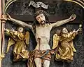 Detail des Flügelaltars: der Gekreuzigte