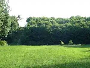Luftseite des Damms