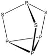 Strukturformel von Tetraphosphortrisulfid