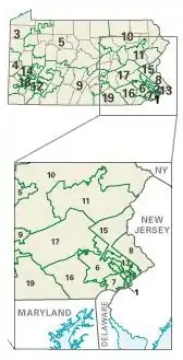 Pennsylvania: Kongress-Wahlkreise