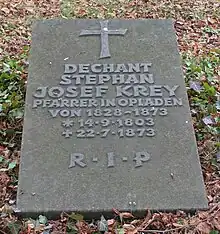 Grabstein für Stephan Josef Krey
