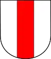 In Silber ein roter Pfahl