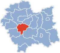 Lage des Powiat in Kleinpolen