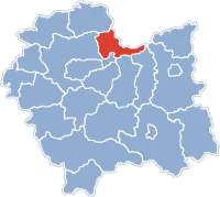 Lage des Powiat in Kleinpolen