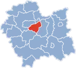 Lage des Powiat Wielicki