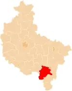 Karte des Powiat Ostrowski