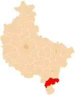Karte des Powiat Ostrzeszowski