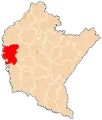 Karte des Powiat Dębicki