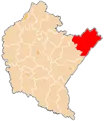 Karte des Powiat Lubaczowski