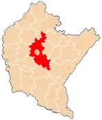 Karte des Powiat Rzeszowski