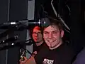 Der Sänger Pascal Skwara (vorne) und der Gitarrist Dennis Zimmermann (hinten) (2010)