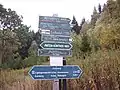 Wegweiser am Pachthaus