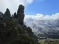 Blick vom Padonkamm zur Marmolata