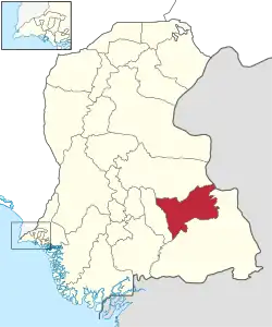 Karte von Pakistan, Position von Distrikt Umerkot hervorgehoben