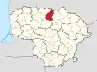 Lagekarte von Pakruojo rajono savivaldybė