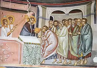 Apostelkommunion, rechter Teil