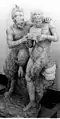 Skulptur von Pan, wie er Daphnis die Panflöte unterrichtet; ca. 100 v. Chr., gefunden in Pompeii