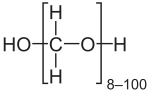 Strukturformel von Paraformaldehyd