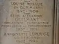 Detail des Grabsteins auf dem Cimitière Montparnasse