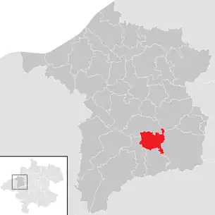 Lage der Gemeinde Pattigham im Bezirk Ried im Innkreis (anklickbare Karte)