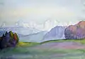 Berner Alpen, Aquarell