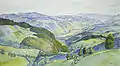 Landschaft im Emmental, Aquarell