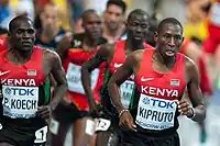 Rang vier für Paul&nbsp;Kipsiele&nbsp;Koech&nbsp;(links)
