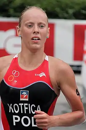 Paulina Kotfica beim Weltmeisterschaftsserien-Triathlonin Kitzbühel, 2010