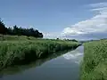 Der Pecora als Grenzfluss zwischen Follonica (links) und Scarlino (rechts)