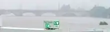 Wasserstand der Elbe am Pegel Dresden bei 5,78&nbsp;m am 2. Juni 2013 um 19:51 Uhr, Elektronische Anzeige auf dem Theaterkahn