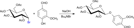 Synthese eines peracetylierten Vanillinglucosids