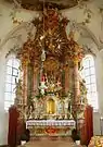 Hochaltar mit Bildhauerarbeiten von Franz Xaver Schmädl