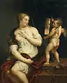 Venus und Cupido mit einem Spiegel, von Peter Paul Rubens