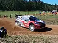 Petter Solberg im privat eingesetzten DS3 WRC bei der Rallye Australien