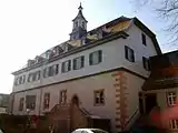 Die Ostseite des Schlosses mit dem Haupteingang zum Schloss