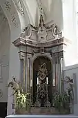Südlicher Seitenaltar, Unterweisung Mariens