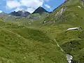 Pfannalm mit Brixner Hütte, Rübespitz und Pfannespitz