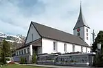 Ansicht der Kirche von Südwesten