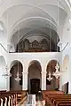 Kirchenschiff zur Empore, Orgel 2022