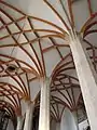 Netzgewölbe in der zweischiffigen Pfarrkirche St. Oswald-Möderbrugg, Steiermark